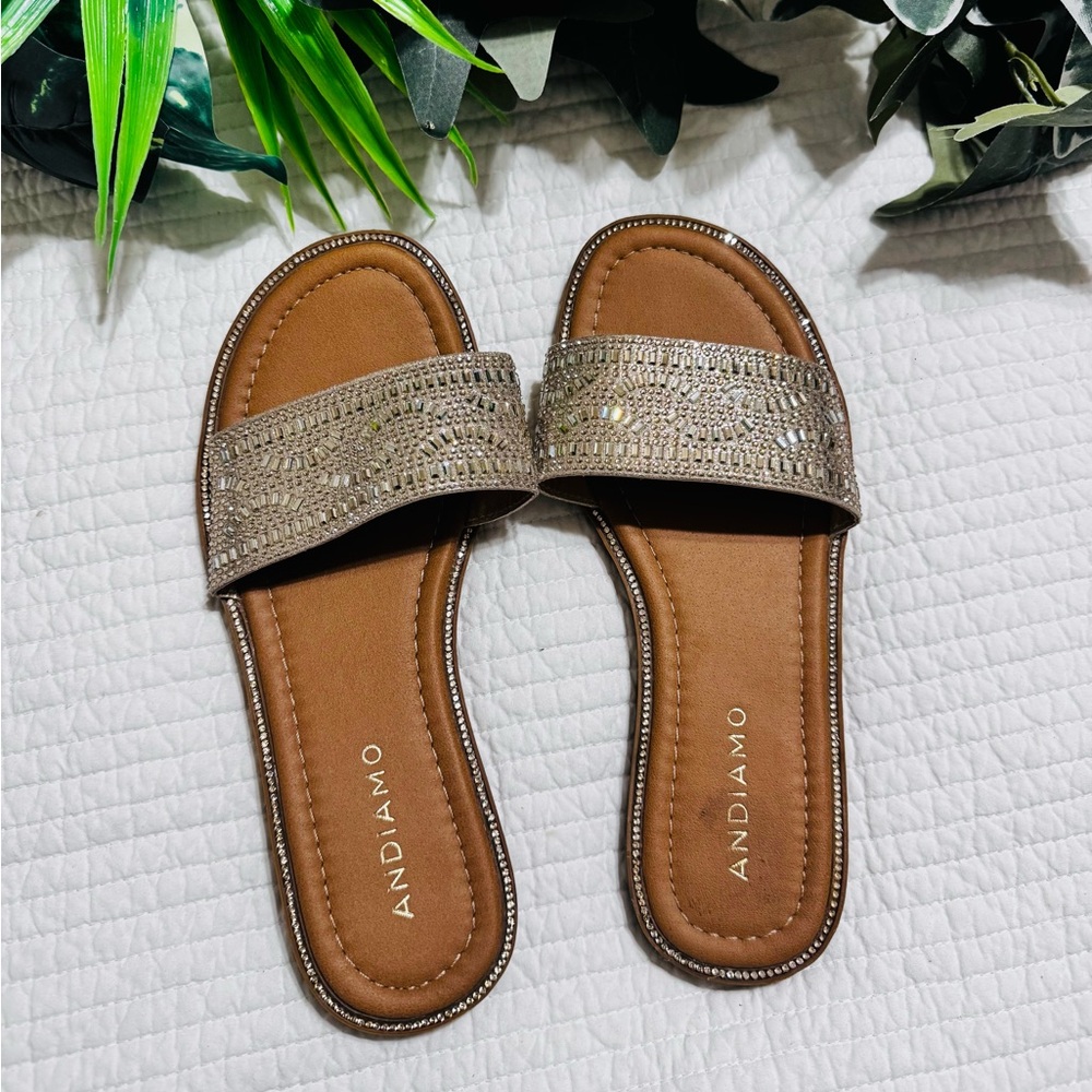 Women's Brown Slide Sandals